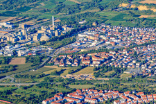 Stralsund Ring in front of the cement plant Leimen of Heidelberg Materials in Leimen in the state Baden-Wuerttemberg, Germany