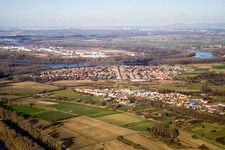 From the southeast in the district Rheinhausen in Oberhausen-Rheinhausen in the state Baden-Wuerttemberg, Germany