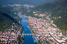 Old Town, Old Bridge over the Neckar in the district Voraltstadt in Heidelberg in the state Baden-Wuerttemberg, Germany