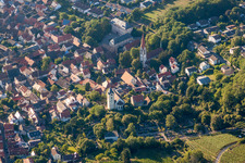 Aerial view of Palace Wiser in the district Leutershausen in Hirschberg an der Bergstrasse in the state Baden-Wurttemberg, Germany