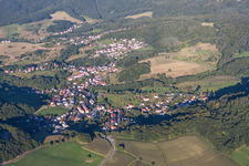 Village view in the district Oberflockenbach in Weinheim in the state Baden-Wuerttemberg, Germany