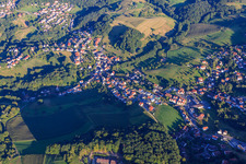View of the Odenwald from the southwest in the district Trösel in Gorxheimertal in the state Hesse, Germany