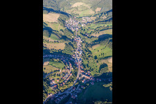 Town View of the streets and houses of the residential areas in Gorxheimertal in the state Hesse, Germany
