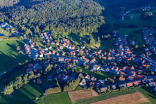 Aerial photograpy of District Siedelsbrunn in Wald-Michelbach in the state Hesse, Germany