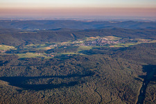 District Beerfelden in Oberzent in the state Hesse, Germany seen from above