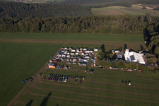 Large flea market at the gliding airfield for the 1000th anniversary celebration in the district Vielbrunn in Michelstadt in the state Hesse, Germany