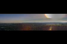 Panorama Gliding Airfield in the district Vielbrunn in Michelstadt in the state Hesse, Germany
