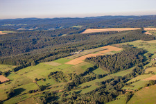 Aerial view of Airport in the district Steinbuch in Michelstadt in the state Hesse, Germany