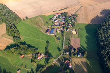 Aerial photograpy of Roßbacher Hof in Erbach in the state Hesse, Germany