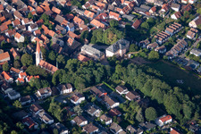 Aerial photograpy of District Leutershausen in Hirschberg an der Bergstraße in the state Baden-Wuerttemberg, Germany