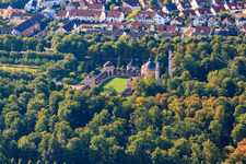 Oblique view of Mosque in the Schwetzingen Palace Gardens in Schwetzingen in the state Baden-Wuerttemberg, Germany