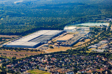 Drone image of Goodyear Dunlop Tyres Germany in Philippsburg in the state Baden-Wuerttemberg, Germany