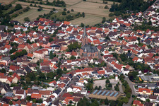 St. Vitus from the East in the district Rheinsheim in Philippsburg in the state Baden-Wuerttemberg, Germany
