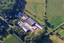 Kennelhof Riding Stables in the district Sondernheim in Germersheim in the state Rhineland-Palatinate, Germany from above