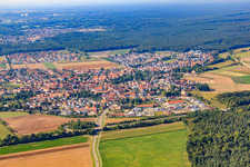 Aerial view of View from the north in Rheinzabern in the state Rhineland-Palatinate, Germany