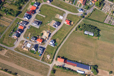 Drone image of New development area in Tabakfeld in Hatzenbühl in the state Rhineland-Palatinate, Germany