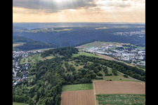 Robert-Bosch-Straße commercial area from the east in Calw in the state Baden-Wuerttemberg, Germany