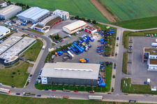 Bird's eye view of KÖMPF Recycling Center & Container Service in Calw in the state Baden-Wuerttemberg, Germany