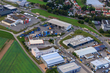 Oblique view of KÖMPF Recycling Center & Container Service in Calw in the state Baden-Wuerttemberg, Germany