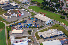 KÖMPF Recycling Center & Container Service in Calw in the state Baden-Wuerttemberg, Germany seen from above
