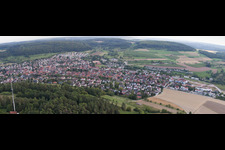 Panorama from the local area and environment in the district Stammheim in Calw in the state Baden-Wurttemberg