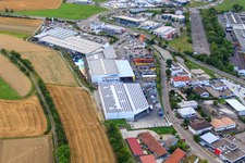 Kömpf Construction Center GmbH in Calw in the state Baden-Wuerttemberg, Germany from above