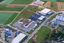 Bird's eye view of KÖMPF Recycling Center & Container Service in Calw in the state Baden-Wuerttemberg, Germany