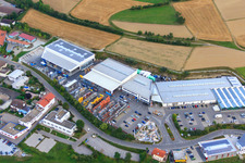Kömpf Construction Center GmbH in Calw in the state Baden-Wuerttemberg, Germany from a drone