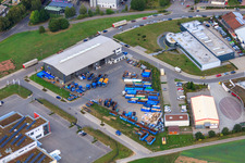 KÖMPF Recycling Center & Container Service in Calw in the state Baden-Wuerttemberg, Germany viewn from the air