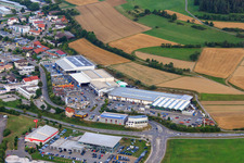 Oblique view of Kömpf Construction Center GmbH in Calw in the state Baden-Wuerttemberg, Germany