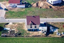 New development area NE, Frühmesserweg in the district Schaidt in Wörth am Rhein in the state Rhineland-Palatinate, Germany seen from above