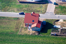 New development area NE, Frühmesserweg in the district Schaidt in Wörth am Rhein in the state Rhineland-Palatinate, Germany from the plane