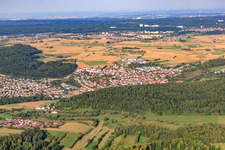 View of the town from the west in the district Döffingen in Grafenau in the state Baden-Wuerttemberg, Germany