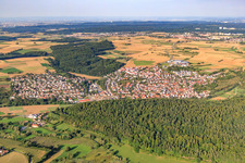 Aerial view of View of the town from the west in the district Döffingen in Grafenau in the state Baden-Wuerttemberg, Germany