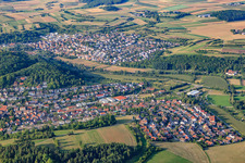 View of the town from the south in the district Dätzingen in Grafenau in the state Baden-Wuerttemberg, Germany