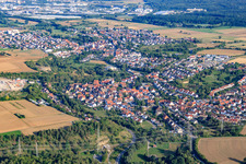 View of the town from the northwest in the district Darmsheim in Sindelfingen in the state Baden-Wuerttemberg, Germany