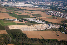 Aerial view of Mühlackerstraße, Kömpf company in the district Darmsheim in Sindelfingen in the state Baden-Wuerttemberg, Germany