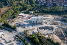 Quarry for the mining and handling of gravel and split in Sindelfingen in the state Baden-Wurttemberg, Germany