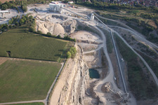 Aerial photograpy of Quarry Sindelfingen-Darmsheim in the district Darmsheim in Sindelfingen in the state Baden-Wuerttemberg, Germany