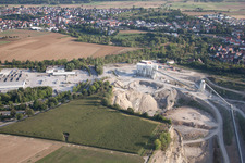 Oblique view of Quarry Sindelfingen-Darmsheim in the district Darmsheim in Sindelfingen in the state Baden-Wuerttemberg, Germany