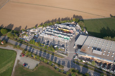 Mühlackerstraße, Kömpf company in the district Darmsheim in Sindelfingen in the state Baden-Wuerttemberg, Germany from the drone perspective