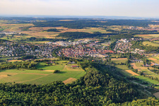 Aerial view of City view from the south in Weil der Stadt in the state Baden-Wuerttemberg, Germany