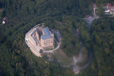 Bird's eye view of District Hambach an der Weinstraße in Neustadt an der Weinstraße in the state Rhineland-Palatinate, Germany