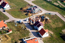 New development area NE, Im Unterfeld in the district Schaidt in Wörth am Rhein in the state Rhineland-Palatinate, Germany viewn from the air
