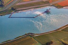 Rheinzaberner quarry lake in Neupotz in the state Rhineland-Palatinate, Germany