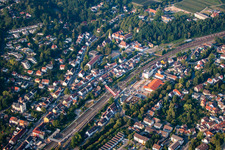 Platform "The Red Flash in the district Grötzingen in Karlsruhe in the state Baden-Wuerttemberg, Germany