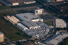 Aerial view of Herdweg in the district Durlach in Karlsruhe in the state Baden-Wuerttemberg, Germany