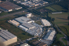Aerial photograpy of Herdweg in the district Durlach in Karlsruhe in the state Baden-Wuerttemberg, Germany