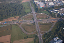 A5 exit KA Nord in the district Durlach in Karlsruhe in the state Baden-Wuerttemberg, Germany