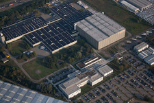 Aerial view of Bosch in the district Durlach in Karlsruhe in the state Baden-Wuerttemberg, Germany